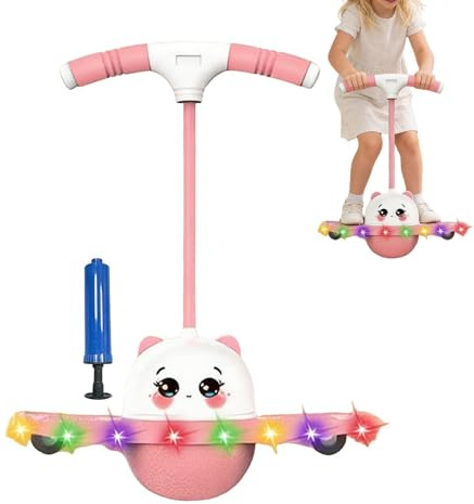 Palla da salto per equilibrio luminoso per bambini, giocattolo per esercizi rimbalzanti antiscivolo, capacità di equilibrio per l'allenamento per bambini, ragazzi e ragazze