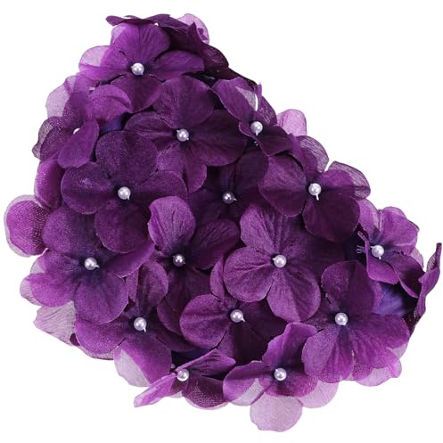 RUNROTOO Cuffia da Bagno Donna in Nailon Porpora Petali 3d Elegante e Comoda per Festa Estiva e Nuoto, Design Antiscivolo e Stile Raffinato per Piscina