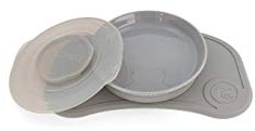 Twistshake Click Mat Mini rutschfest Unterlage aus Silikon für Babys, 31 x 17 cm, BPA Frei, Pastell Grau