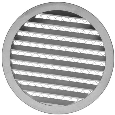 250mm Rejilla de Ventilación Redonda - Rejilla de Ventilación con Malla - Aluminio
