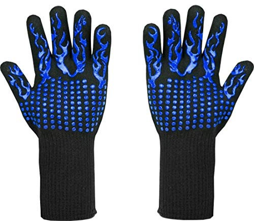 ACCE Gants de barbecue - Résistants à la chaleur jusqu'à 800 °C - Gants avec L5 résistants aux coupures - Gants de cuisine de qualité supérieure pour barbecue, cuisine, pâtisserie et soudage - 1 paire