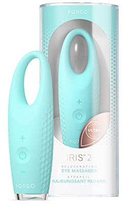 FOREO IRIS 2 Masajeador de ojos rejuvenecedor I Para hinchazón y ojeras I Corrector de ojeras I Dispositivo de drenaje linfático I Silicona ultrahigienica I Garantía de 2 años I Mint