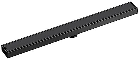 FCS Bathroom Schmal Duschrinne Edelstahl Ablaufrinne, Bodenablauf Dusche Duschablauf Sehr Flach Duschabfluss Duschablaufrinne Duschrinne für Küche, Bad, Dusche, Garage und Kelle(Size:80cm,Color:Grau)