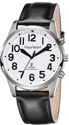 Hearkent Orologio parlante con numeri jumbo, orologio da polso semplice moda, auto-configurazione rilegatura, persone anziane, persone con disabilità visive, facile da leggere, cronometraggio