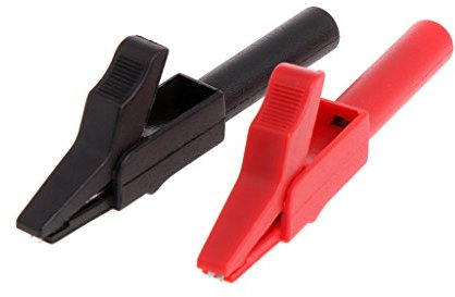 & Clips de protection complets noirs Croco-dile Clips Câble Lampe pour fiche banane 4 mm Clips