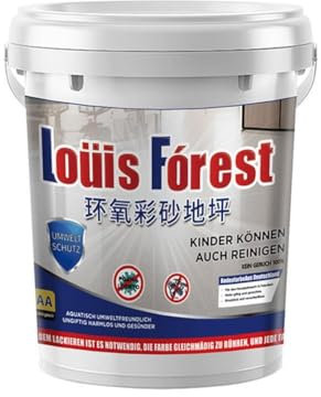 Epoxid-Bodenbeschichtung in Hochglanz-Marmoreffekt, Louis Forest Epoxid-Bodenfarbe, wasserfeste Garagenfarbe,