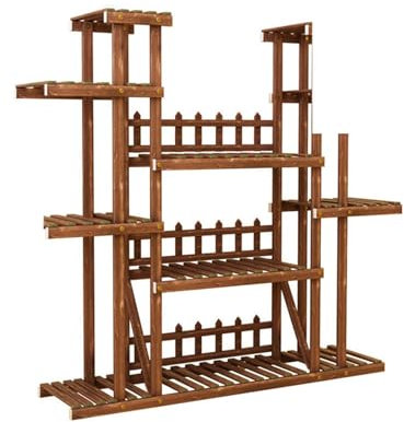 KKTX Estante de Flores de jardín para Planta Estante de Escalera de Madera de múltiples Niveles, ollas de escaleras Interiores/al Aire Libre Salas de Estar de la Esquina de la Esquina de la Esquina