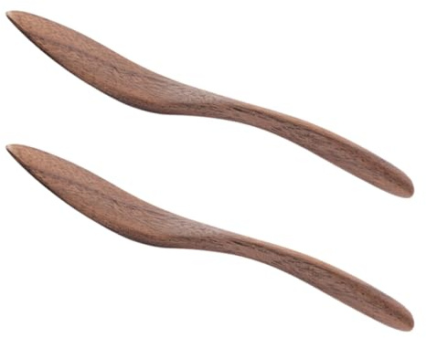 Angoily 2pièces Spatule à Beurre Bois Racloir Pour Beurre Fromage Et Confitures Spatule Multifonction Avec Manche Ergonomique