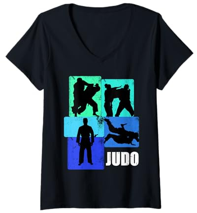 Femme Vêtements de Judo pour équipement de Judoka | Judo T-Shirt avec Col en V