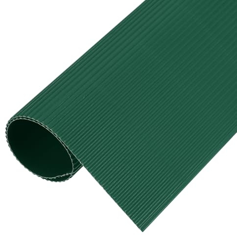 QUARKZMAN Hojas De Cartón Corrugado 5 Unidades 14 Pulgadas X 10 Pulgadas X 1/16 Pulgadas Cartón Verde Militar Para Manualidades DIY
