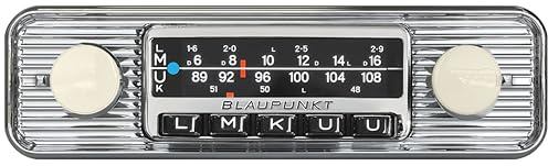 Blaupunkt Frankfurt RCM 82 DAB retro bilradio – 90-talsdesign för klassisk bil med DAB+, Bluetooth, USB, SD och AUX – format 1 DIN Classic Radio