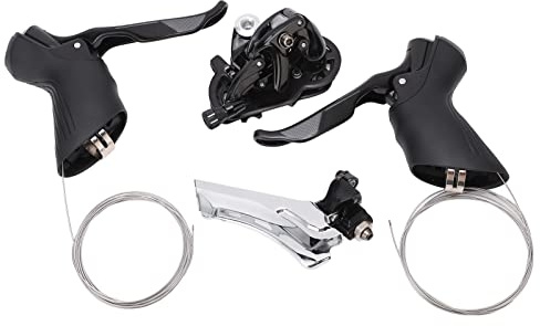 DANAIXZ Leve freno cambio bici da strada 2x11 velocità in lega di alluminio antiruggine antiscivolo con quadrante anteriore posteriore per biciclette compatibili Componenti ciclistici