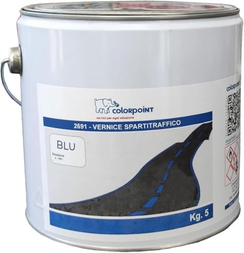 VERNICE SPARTITRAFFICO PER SEGNALETICA STRADALE 5 KG. COLORE BLU