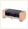 LITTLE BALANCE 8618 Raclette 2 Meuuh…, Raclettegerät für 1/2 Personen, abnehmbarer Grill, 2 Spatel + 2 Brettchen, Antihaftbeschichtung, 1 oder 2 Personen, 320 W, Bambus