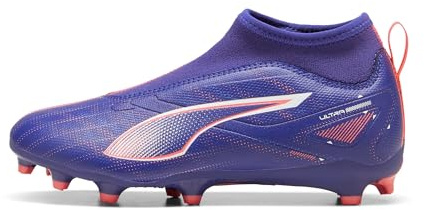 PUMA Tenis Unisex Ultra 5 Match+ Ll FG/AG Jr para niños, Morado, Blanco, Naranja, 30 EU