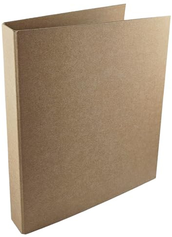 Netuno 1x Ringbuch DIN A4 ECO Natur Kraftkarton Naturbraun 2-Ringordner Akten-Ordner A4 4 cm Ringmappe Dokumentenordner Büroordner Briefordner Pappordner umweltfreundlich für Büro Schule Zuhause