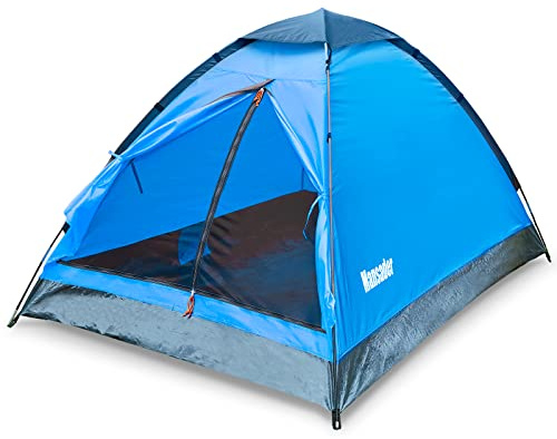 Mansader Camping Dome Tent for 2 Man, Easy Set Up Lightweight Portable Waterproof Outdoor Tent for Camping Hiking Travel Blue