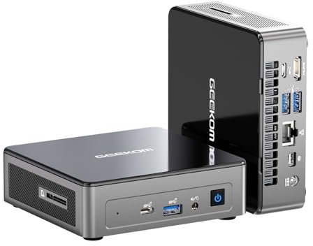 GEEKOM Mini PC Air12 mit Intel N95, 16GB DDR5 RAM 512GB PCIe SSD, 3-Jahre-Abdeckung, Mini Desktop Computer mit SD-Kartenleser, Win 11, 8K UHD(HDMI+DP), Kompakter Micro PC für Büro/Schule/Heimkino