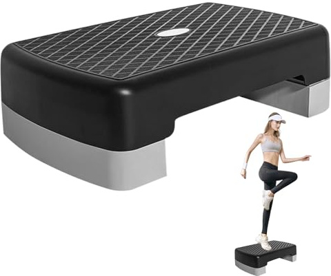 Stepper Aerobico - Stepper Regolabile Per Allenamento Con Altezza Personalizzabile - Attrezzo Fitness Antiscivolo Da 45 Cm Per Home Gym