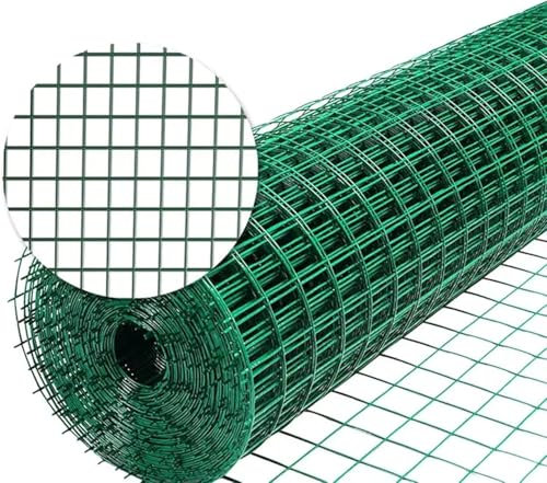 KAnduo Malla metálica para Jardin Valla de Malla metálica, Valla de jardín soldada Multiusos con Revestimiento de PVC, Malla metálica(2.3mm)