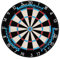 Unicorn Electronic Dartboard | Smartboard | Traditional Sisal Bristle | Connects to Bluetooth Scorebuddy App | includes 6 Steel Tip Darts, Blue/Red/White