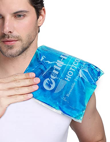 Extra Large Gel Ice Pack for Injuries – Reusable Hot & Cold Compress for Back, Shoulder, Knee & Neck Pain Relief, Long-Lasting Cold, Flexible Therapy Pack, Post-Surgery Recovery, 12.4 x 8.3
