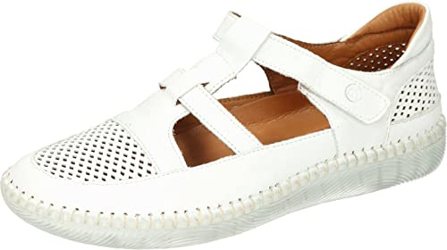 Manitu Chaussons pour Femme Mocassin, Blanc, 39 EU
