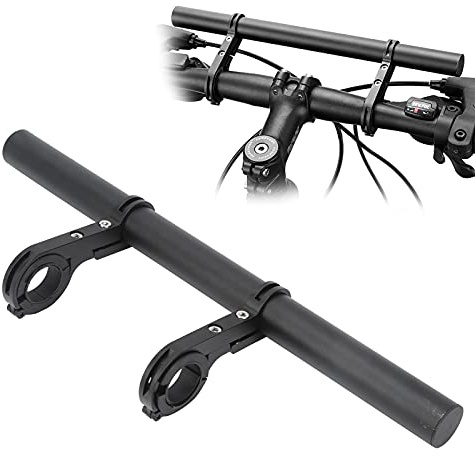 Extensor de Manillar de Bicicleta, 30 cm, Aleación de Aluminio, Soporte Doble para Velocímetro y Linterna