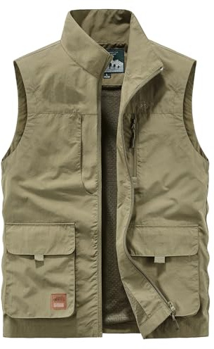 Btmpmcs Herren Outdoor Weste Leicht Atmungsaktiv Schnelltrocknende Anglerweste Freizeitweste mit Vielen Taschen Sommer Ärmellose Jacke Winddicht Sport Multifunktionsweste für Camping Fotografie