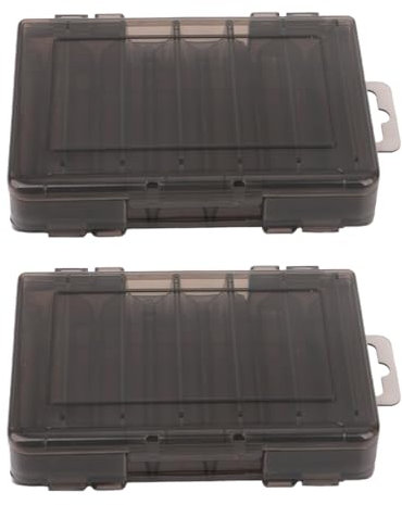 Angel Köderbox, 2 Stuck doppelseitig Angler Tackle Box, wasserdicht Wobbler Box Hardbait Box für Angler, 13,8x10,3x3,1 cm