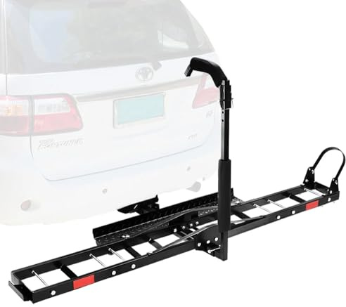 Porte Moto Attelage Scooter avec Rampe de Chargement 227kg