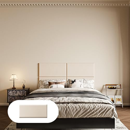 LELEFIDO Pannello Murale Autoadesivo Imbottito - Rivestimento Murale in Similpelle, Morbido e Impermeabile, Facile da Installare, Ideale per Testiera Letto e Decorazione Pareti, 60×30×3CM - 1 Pezzo