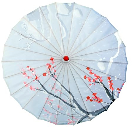 AMISENK Parasol décoratif multifonction en soie de bambou pour célébration traditionnelle et utilisation quotidienne 82 cm de diamètre