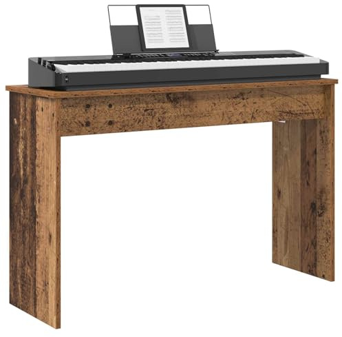 vidaXL Supporto per Tastiera Legno vecchio 100 x 32 x 64 cm, Supporto per tastiera moderno rettangolare, arredamento musicale durevole per posizionamento di strumenti e aiuto alla pratica in salotto
