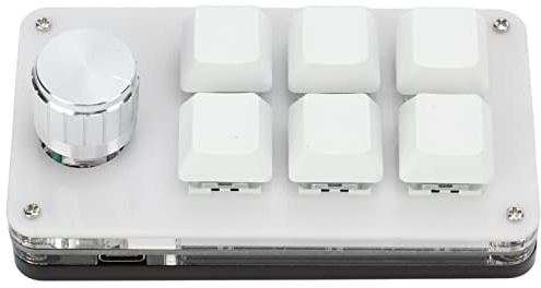 Yctze Teclado Mecánico con una Sola Mano, Teclado para Juegos, Programable con Acceso Directo con Perilla para, un Mecánico con una Sola Mano, para Juegos con Teclas, Acceso Directo Programable
