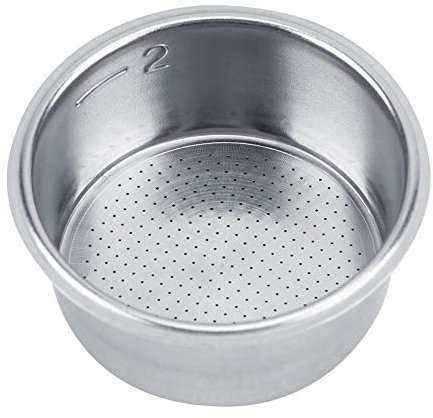 Coffee Filter Basket, Stainless Steel Strainer 2 Cups 51mm Non Pressurized for Espresso Machines Accessories