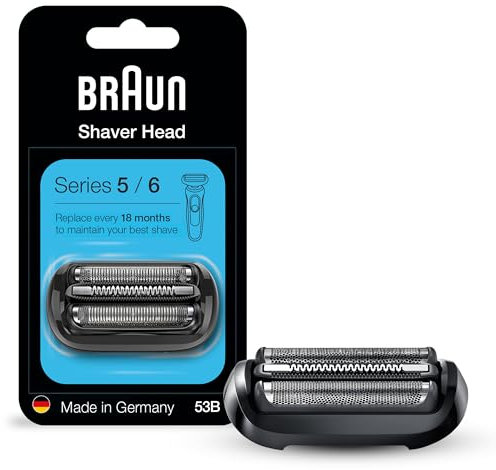 Braun Series 5 53B Elektrischer Rasierkopf, Schwarz - Entwickelt für Rasierer der Serie 5 und Serie 6 (neue Generation)