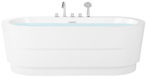 Fristående Badkar Sanitär Akryl 170 x 80 cm med Fixturer Vit Empresa