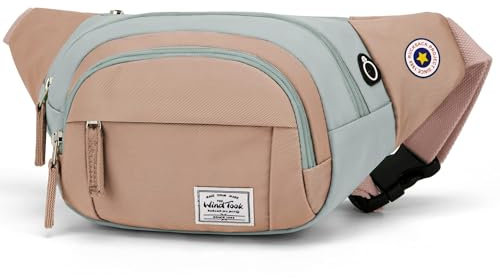 Wind Took Bauchtasche Gürteltasche Brusttasche Stylisch groß Hüfttasche Sport Handytasche mit Kopfhörer Port für Reise Wanderung Outdoor Running, Damen und Herren, 35×7.5×15cm