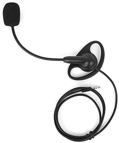 3.5Mm Earphone With Ear Hook, Two Way Radio Headphones Bluetooth Wireless Intercom Headset For V6 V4 Motorcycle, 500M Max Intercom Distance
