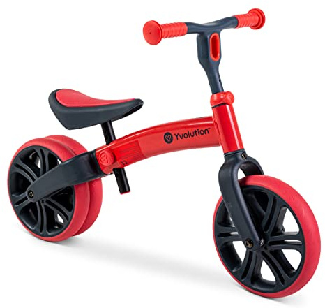 Yvolution Bicicleta de Equilibrio Evolutiva YVelo Junior - Sin Pedales para niños de 18 Meses a 4 años (Rojo)