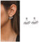 Dervivea Boho Kristall Ohr Jacke Ohrringe Silber Cz Teardrop Ohrstecker Vintage Cz Ohrringe Strass Vorderseite Rückseite Ohrringe Schmuck für Frauen und Mädchen