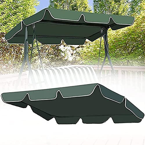 GRYYP Toldo Impermeable abatible, Cubierta de Dosel para Asiento de Columpio de jardín de 2 y 3 plazas, toldo de Tela Oxford de Repuesto para Columpio(Size:140 * 120 * 15cm)