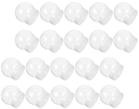 Alipis 20 St DIY snöglob Återanvändbar snöglob Genomskinlig tomma DIY plast glödlampa er för tjejer gör det själv med plast lock julgran
