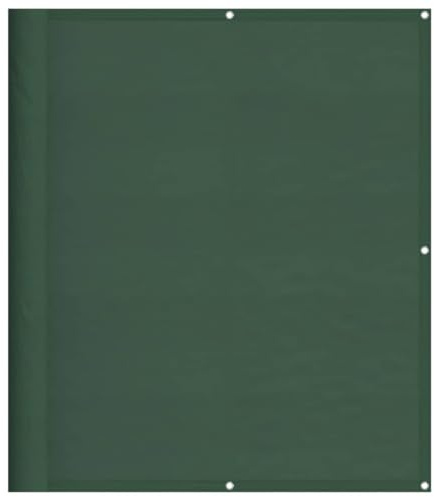 vidaXL Balkon Sichtschutz, Balkonbespannung mit Ösen Seil, Wasserfeste Balkonabdeckung, Balkonverkleidung für Balkon Terrasse, 120x1000cm Dunkelgrün 100% Polyester-Oxford
