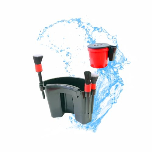 Insert pour seau de lavage de voiture - Filtre de lavage automatique - Élimine la saleté et les débris avec brosse de suspension - Seau multifonction - Avec filtre à grain - Pièce d'extension