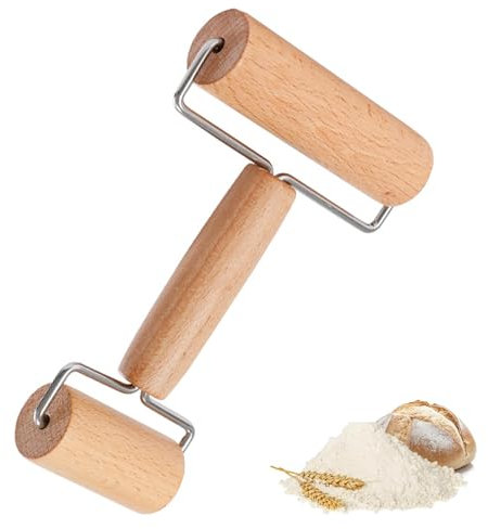 Mattarello, Mattarello In Legno Rullo, Rullo per pizza in legno, Rullo Stendipasta in Legno, Mattarelli in Legno Naturale per Cottura, per stendere la pasta a mano, pizza e fagottini