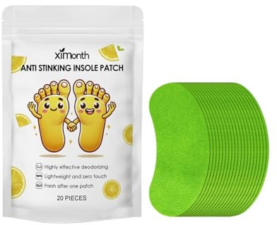 Cerotti rimuovi odori per scarpe, cerotti rinfrescanti per scarpe, cerotti deodoranti per scarpe con 20 pezzi, eliminatore di odori per scarpe, pratici cerotti rinfrescanti per scarpe da ginn