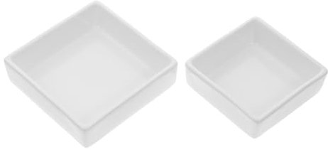 CIYODO 2 Pezzi Ciotole Quadrate in Ceramica Per Snack Ciotole Da Dessert in Ceramica Per Condimenti Per Uso Domestico Per Sale E Aceto