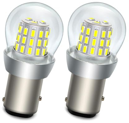 SOFOC P21/5W 1157 BAY15D Glödlampa LED 6V 12V DC Vit För Backljus Bakre Dimljus DRL Broms-/Släplys 3014 39SMD 1000Lm Ljusare 2Pcs